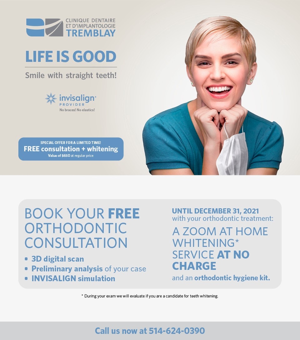 Free Invisalign orthodontics consultation - limited time offer