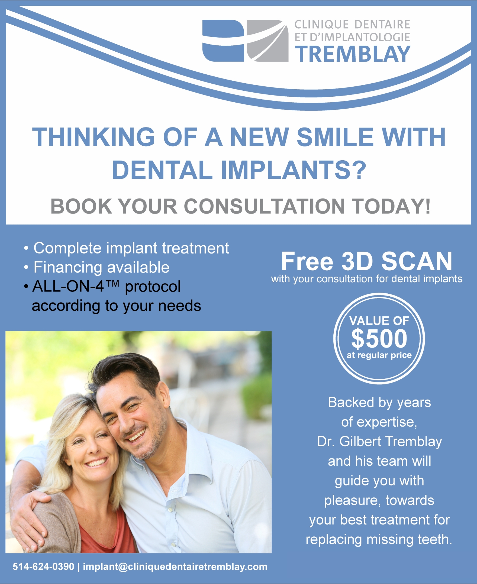Thinking of a new smile with dental implants ?